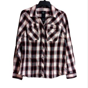 Harley Davidson plaid button down medium